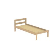 Lit Nova 90x200 PMR hauteur 50cm tête 2 traverses sommier aggloméré Naturel