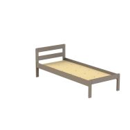 Lit Nova tête 2 traverses sommier agglo 90x200 Taupe