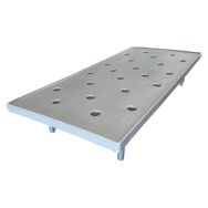 Lit antipunaises rotomoulé 4 pieds tube 90x190 cm - gris