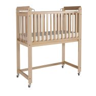 Lit crèche Duo haut  120x60 cm - Piétement hêtre verni naturel