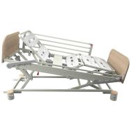 Lit médicalisé PANTO blanc barrière 3/4 panneau plein chêne-AHF