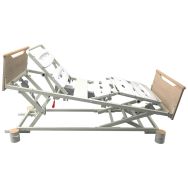 Lit médicalisé PANTO blanc main courante chêne-AHF