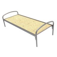 Lit simple Thelia tête et pied tube arrondi - Manutan Expert