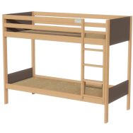 Lit sup. Identité T/P pann. sommier agglo 90x190 cm Argent/Brun