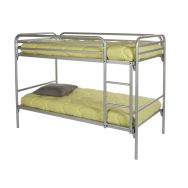 Lit superposé Evolution 90x200 cm sommier aggloméré RAL 9006 Alu