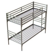Lit superposé Quiétub désolidarisable 90x190 treillis métal 9006 Alu
