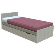 Lits gigogne couchage 90x190 cm Nova chêne/taupe