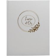 Livre d'or 100 pages tranche or Ringflower - 27x22 cm - Exacompta
