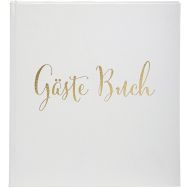 Livre d'or 140 pages tranche or Allemand - Blanc