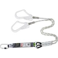 Longe double avec absorbeur d'énergie corde 1,5m échafaudage