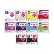 Lot 10 blocs fimo 57 g. couleurs assorties