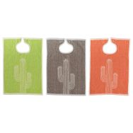 Lot 12 bavoirs Cactus fermeture pression 35X45 cm 3 coloris  - Manutan Expert
