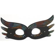 Lot 12 masques en cartes à gratter noir arc-en-ciel + 4 bâtonnets