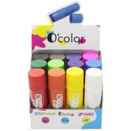 Lot 12 méga bâtons gouache solide couleurs vives assorties
