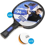 Lot 20 Raquettes Protector Excel Casal Sport+12 Balles Bicol