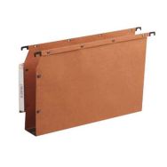 Lot 25 dossiers suspendus Kraft à boutons-pression AZV Ultimate fond 5 cm orange