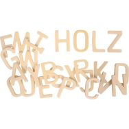 Lot 26 lettres alphabétiques bois hauteur 6 cm épaisseur 4 mm