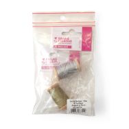 Lot 2 bobines de 20 mètres de fil pailleté or et argent