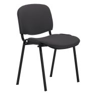 Lot 2 chaises Classic pied noir tissu M1 Anthracite