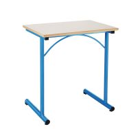 Lot 30 tables Atlas II 70x50 cm, chants alaisés,30 chaises, T6, bleu RAL 5015