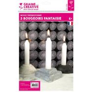 Lot 3 moules thermoformés bougeoirs