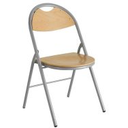 Lot 4 chaises pliantes Clap hêtre verni piètement gris alu