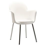 Lot 4 fauteuils Pop empilables blanc