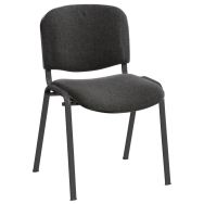 Lot 5 chaises Cluny accroche soudée Piètement Noir coloris Gris