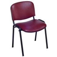 Lot 5 chaises Cluny accroche soudée piètement noir PVC