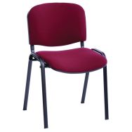Lot 5 chaises Cluny tissu accroche soudée piètement noir
