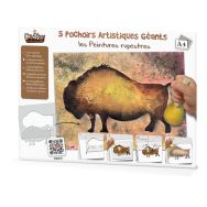 Lot 5 pochoirs artistiques 2 en 1 - Créa Lign