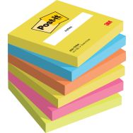 Lot 6 blocs 100 feuilles post-it 3m scotch 76x76 mm energetic