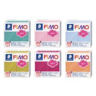 Lot 6 pains 57g Fimo couleurs tendances