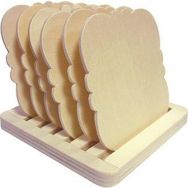 Lot 6 sous-verres avec socle de rangement