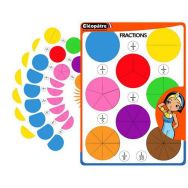Lot 846 gommettes fractions