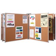 Lot affichage 1 console+4 panneaux  liège 90x90 cm