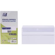 Lot de 1000 Enveloppes 110x220 autocollantes blanches