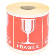 Lot de 1000 Etiquette d'expédition FRAGILE VERRE 105 mm x 75 mm
