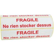 Lot de 1000 Etiquette d'expédition FRAGILE NE RIEN STOCKER DESSUS 200 mm X 48 mm