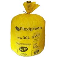 Lot de 1000 Sac poubelle recyclable - Déchets plastiques - 30L - Jaune