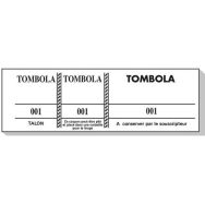 Lot de 100 Bloc tombola 100 feuillets numérotés de 3 volets