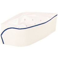 Lot de 100 Calots papier cellulose liseret bleu