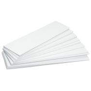 Lot de 100 Etiquettes bandeau pour bac à bec 18 x 53 mm Blanc