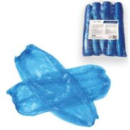 Lot de 100 Manchettes imperméable à usage unique en PE recyclé - Bleu