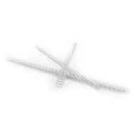 Lot de 100 Peigne de reliure métallique 12.7 mm - 1/2 - blanc - Pavo
