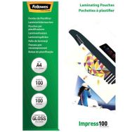 Lot de 100 Pochette de plastification brillante A4 100µ