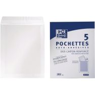 Lot de 100 Pochettes 260x330 90g x5 auto adhésive dos carton