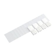 Lot de 100 Porte-étiquettes p/D.S - L: 65 mm - A clipser - Transparent