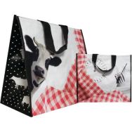 Lot de 100 Sac tissé 120 G - Décor boucherie - 400/200X350mm