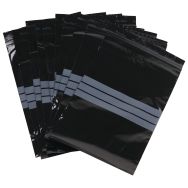 Lot de 100 Sachets zip - Noir à bandes blanches 150x100